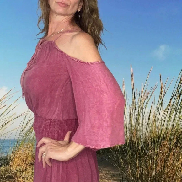 Flying Tomato Cold Shoulder Mini Dress Medium Cranberry/Maroon Size Medium - Picture 14 of 16